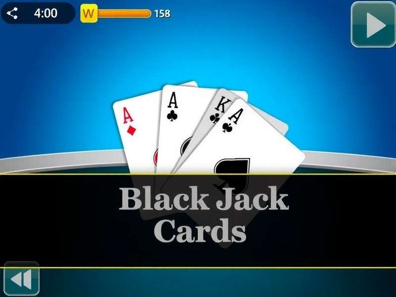 Professional Blackjack table with cards and chips