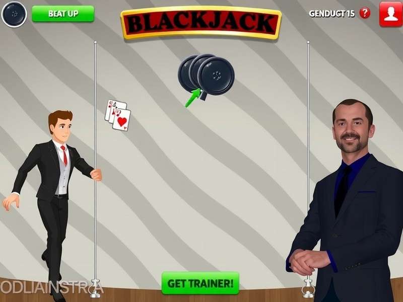 Interactive Blackjack Basic Strategy Trainer Chart showing player hand vs dealer upcard