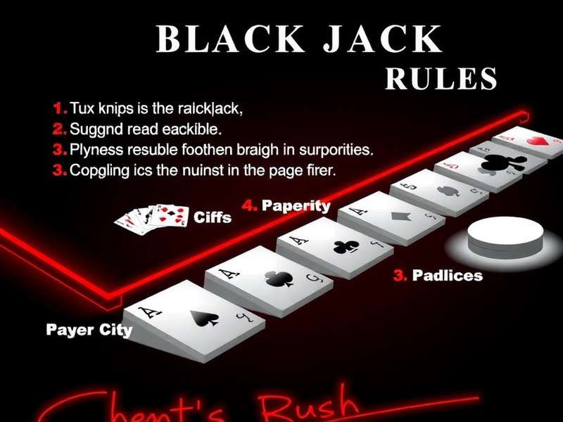 Blackjack table with cards and chips